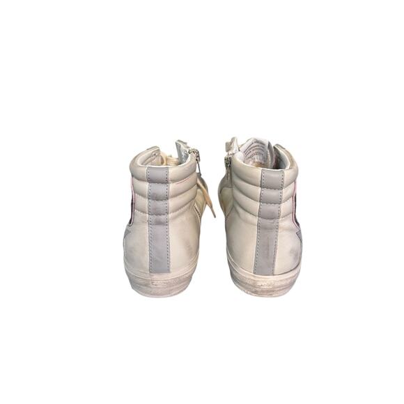 Golden Goose NIB Slide w/Gray Leather Star and Wine-colored Glitter Flash Sz 40 - Picture 9 of 14